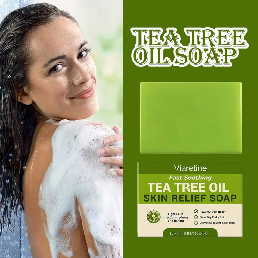 Tea Tree Oil Handmade Soap Bar – Natural Cleansing & Gentle Exfoliating Body Soap
