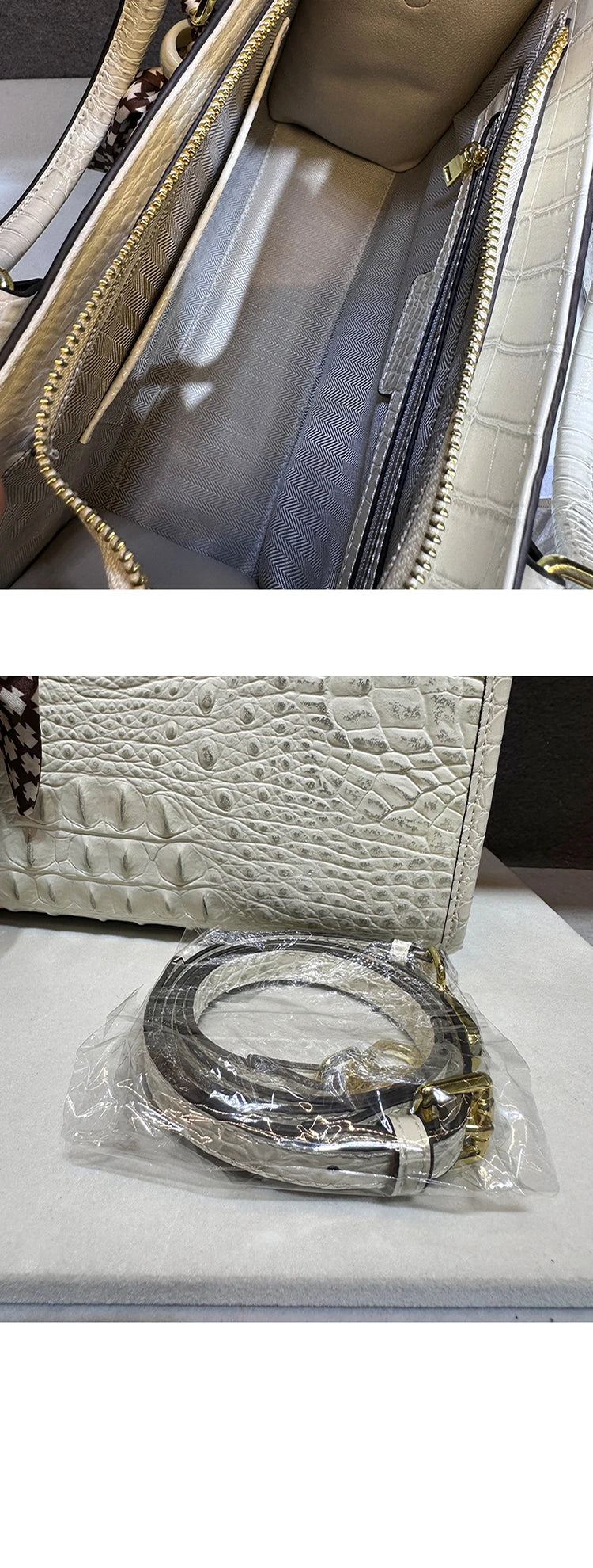 Real Leather Alligator Print Women 2025 New Large Capacity Tote Handbag Crossbody Bags for Women Сумка Женская