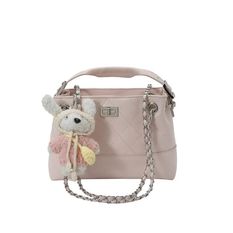 Korean Style Casual Women's Large Capacity Simple Tote Bag Fashion Trendy Underarm Leisure Handbag Daily Match PU Material