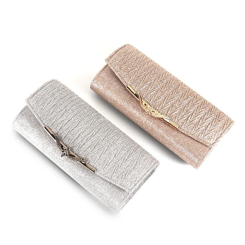 Rectangular Evening Bag Shimmer Crossbody Clutch Shimmer Fabric Clutch Elegant Evening Bag For Evening Party Social Gathering