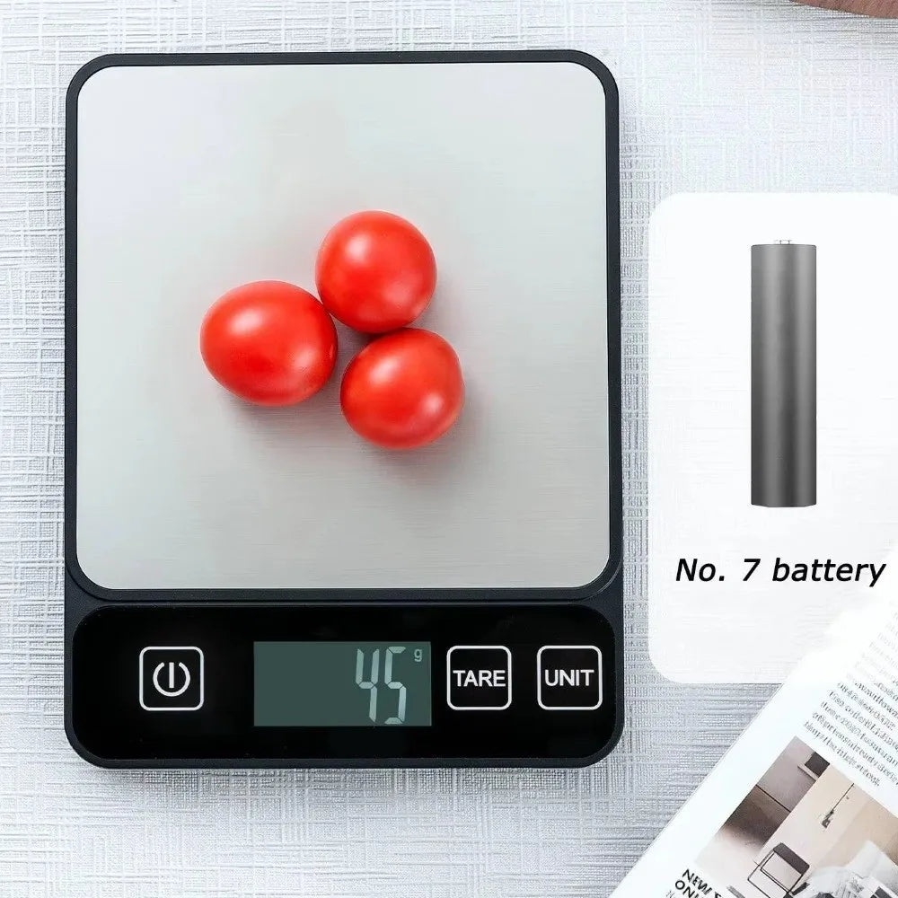 10kg Kitchen Scale LCD Digital Display Electronic Table Scale Baking Gram Weight Scales For Personal Healthy Diet Food Scale