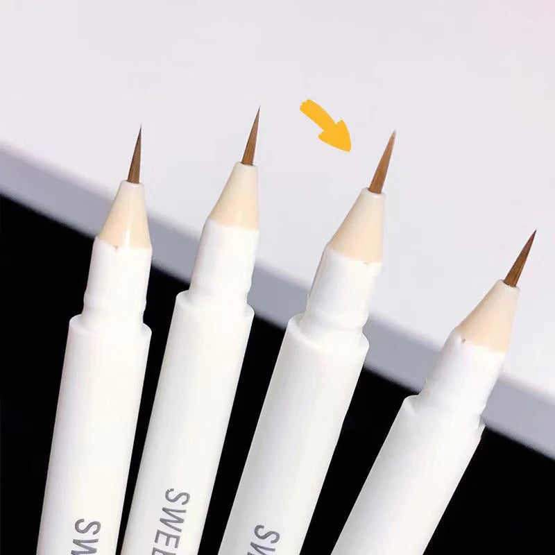 2 In 1 Liquid Eye Liner Shadow Pen Ultra Glitter Eyeliner Pencil Lasting Korean Eyes Makeup High Gloss Pigment Silkworm Gel Pen