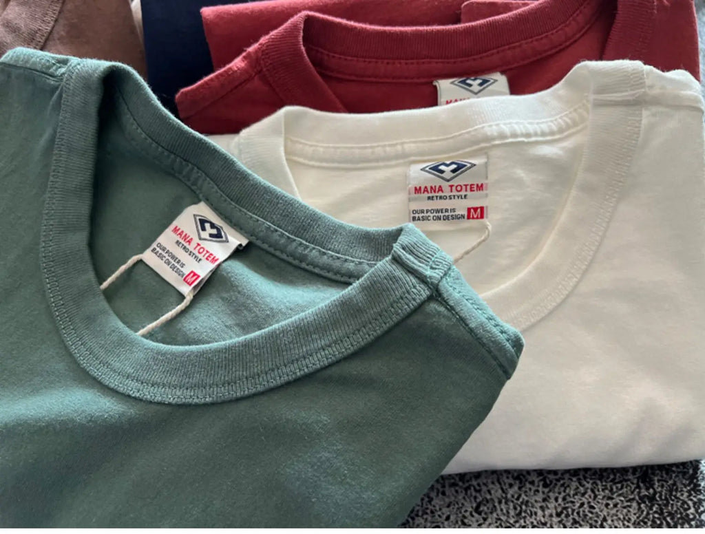 220g 100% Cotton Retro Printed T Shirts for Men 2024 Summer Casual Half Sleeve Basic T-shirt for Youth Motorcycle Male Tees Tops