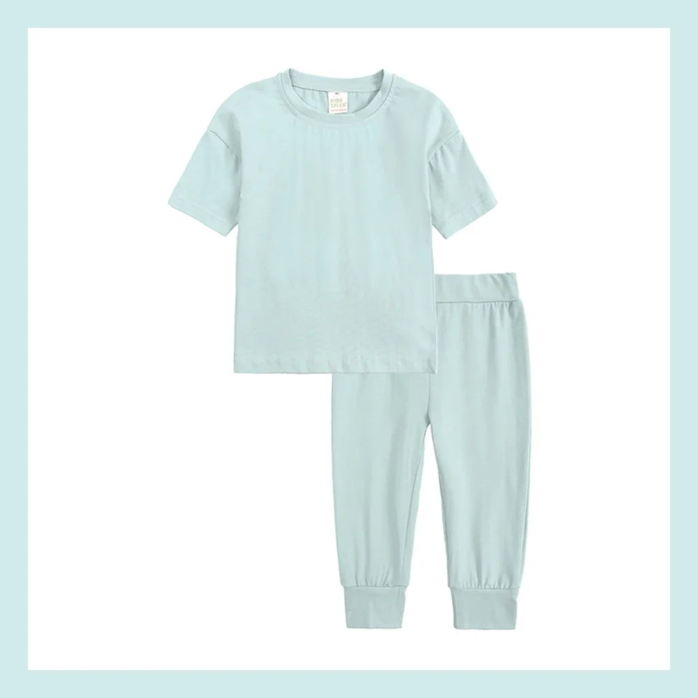 Kids Tales Unisex Toddler Summer Clothing Set - Cotton T-Shirt & Shorts