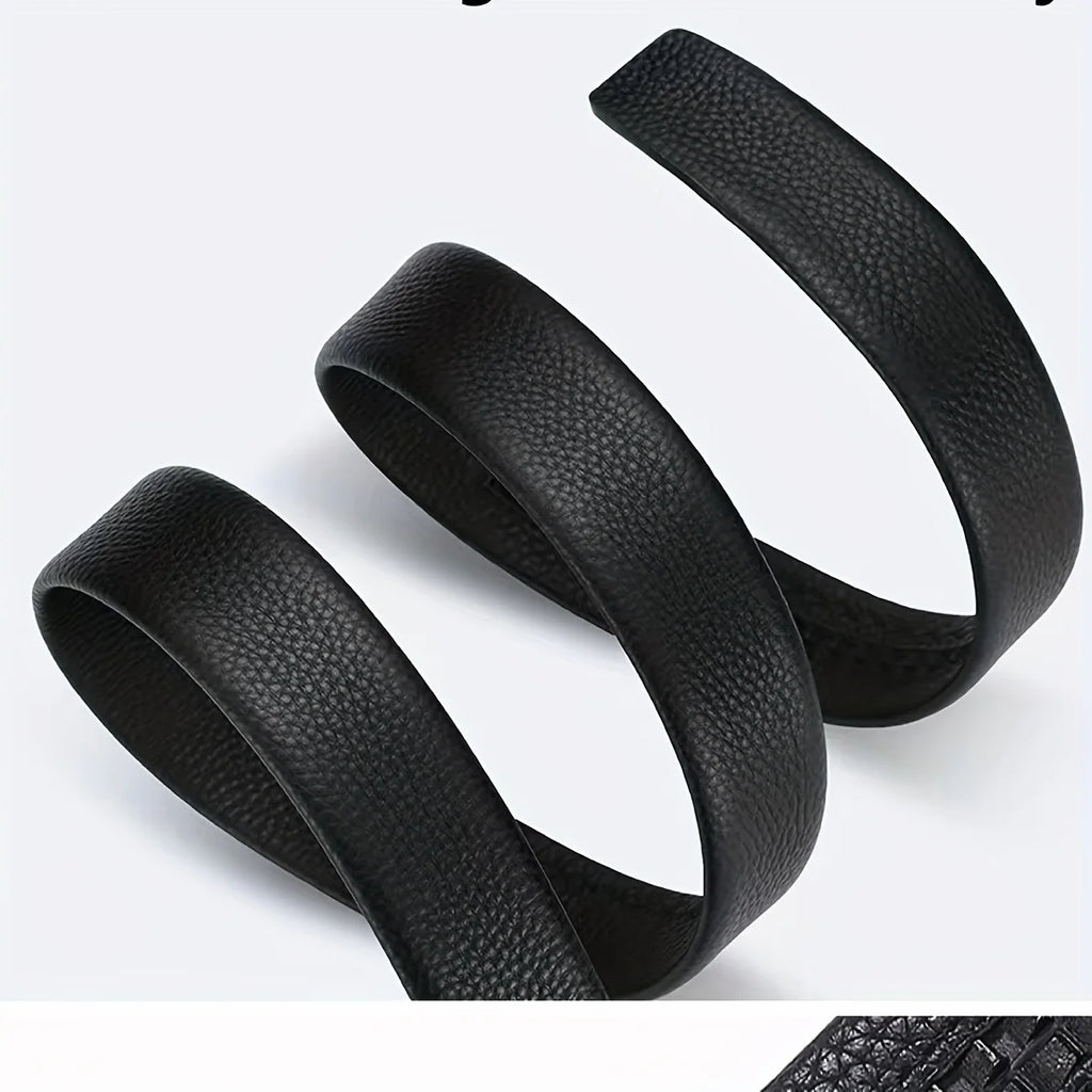Men's Business Belt - Genuine High Quality Alloy Automatic Buckle Belt, Fashionable Buckle Fashionable Luxury Casual Belt