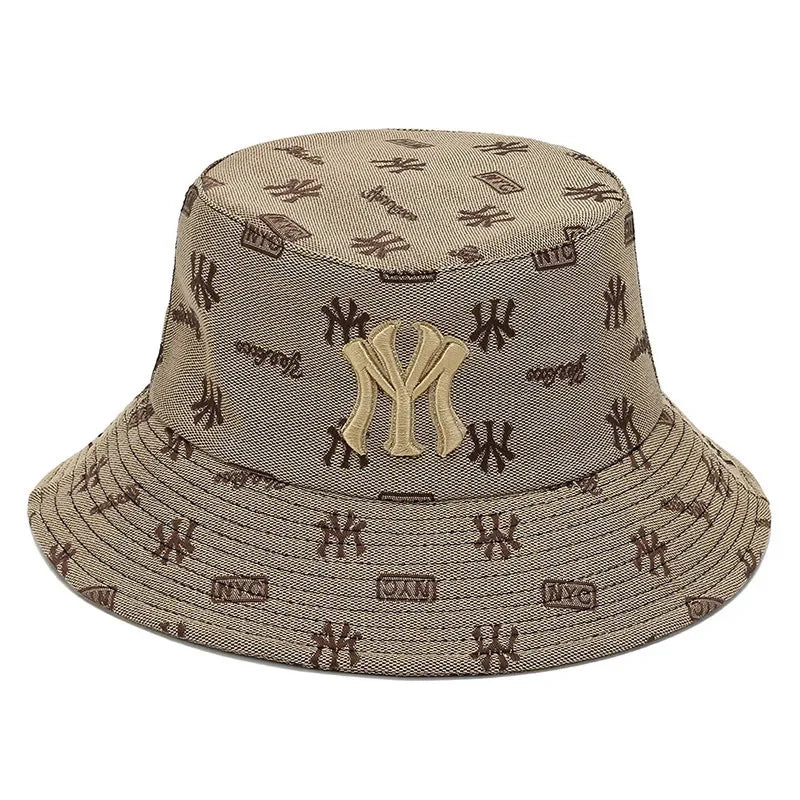 Unisex Letter Embroidery Fisherman Hat Women'S Summer Versatile Sunscreen Hats Sun Hat Men Trend Bucket Hats