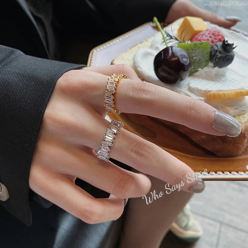Sparkling Zircon Ring for Women