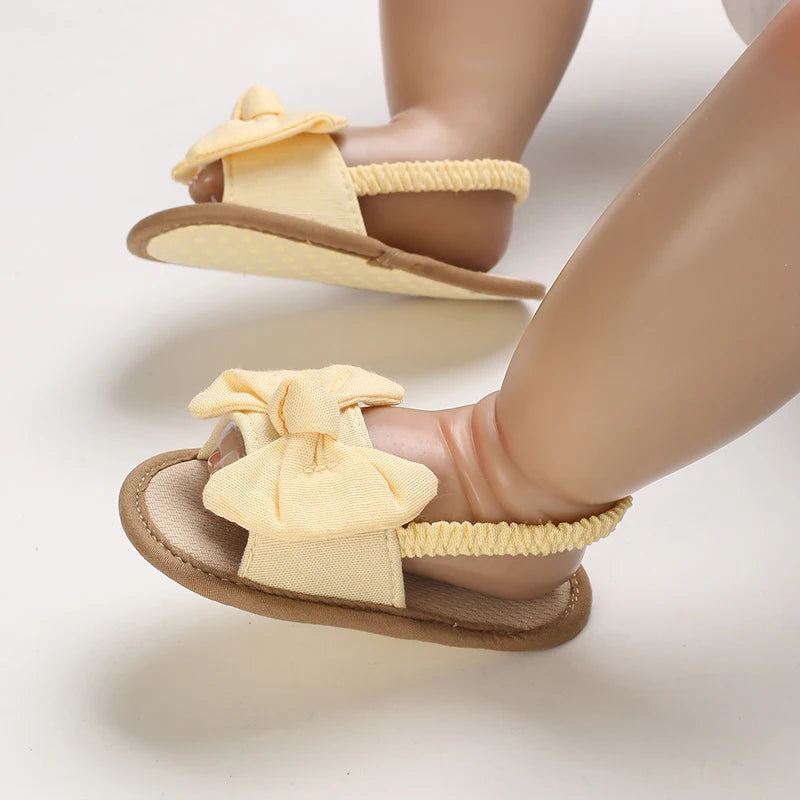 2025 New 0-18M Summer Newborn Baby Girls Boys Sandals Shoes Butterfly Flat With Heel Soft Bottom Anti Slip Shoes