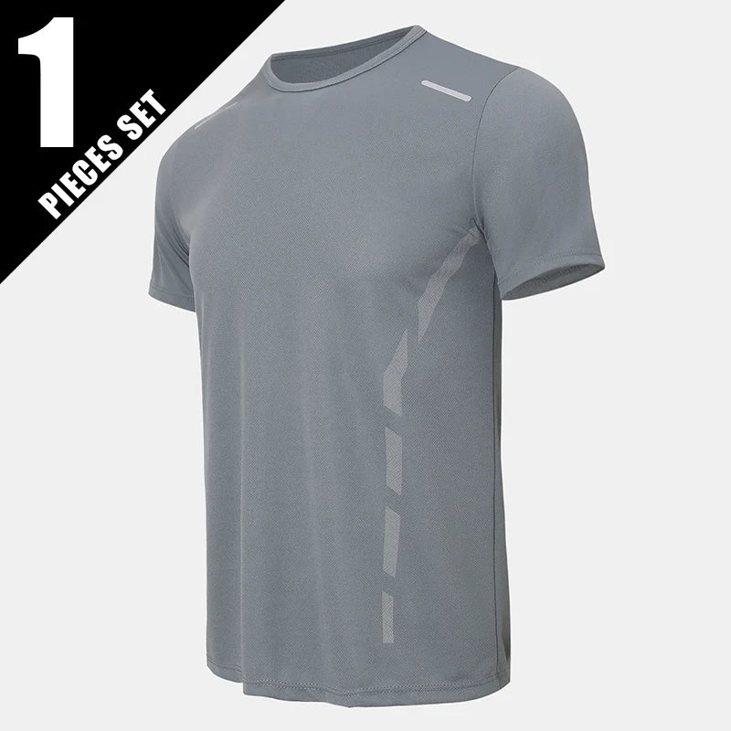Men's Printed Quick-Dry Sports T-Shirt - Casual Fitness Tee
