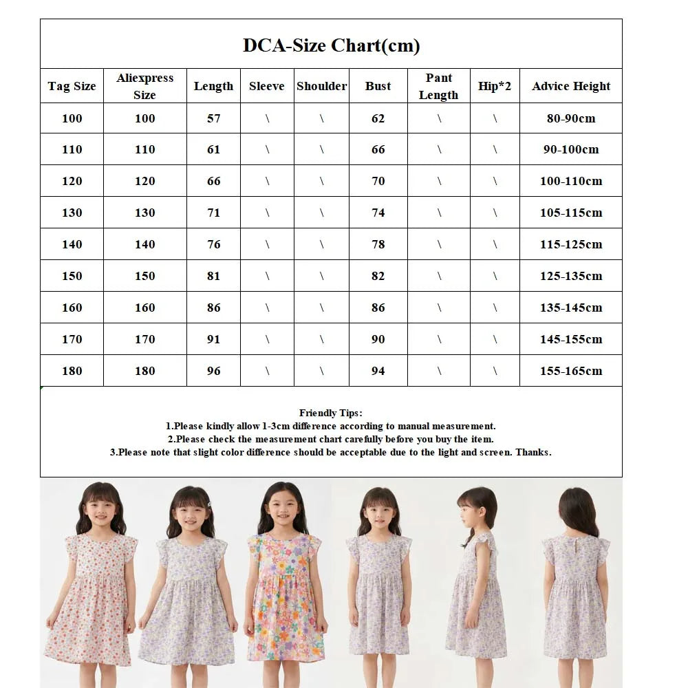 Girl Dress Floral Summer Kids Clothes Girls Children Flower Dresses Flying Sleeve Princess Party Outfit Children's Clothing