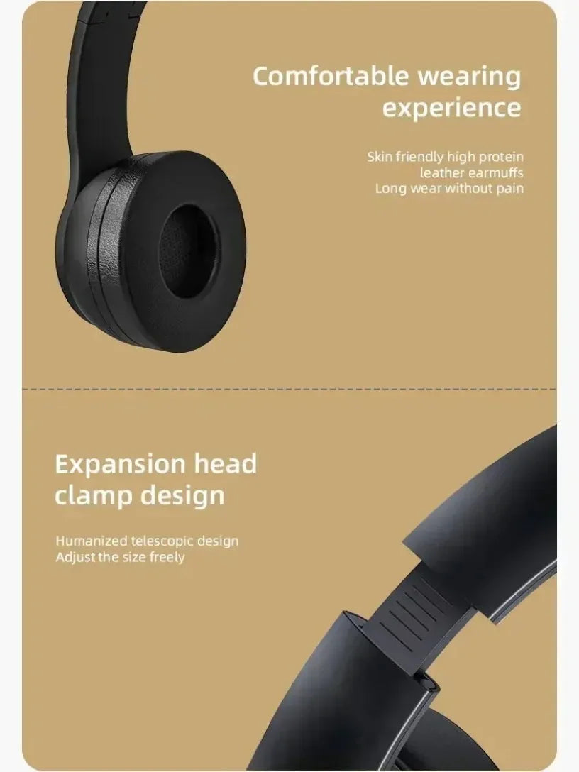 VIKEFON Wireless Bluetooth 5.0 Foldable Over-Ear Headset