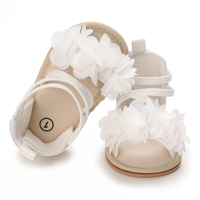 Cute and sweet high top sandals for spring and summer, comfortable and breathable for baby girls. Pre step walking shoes