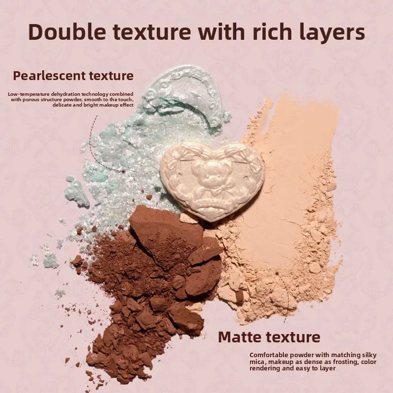 Flower Knows Sweetie Bear Highly Pigmented Eye Makeup Palette Eye Shadows Long Lasting Matte Shimmer Finish Cosmetics Kit