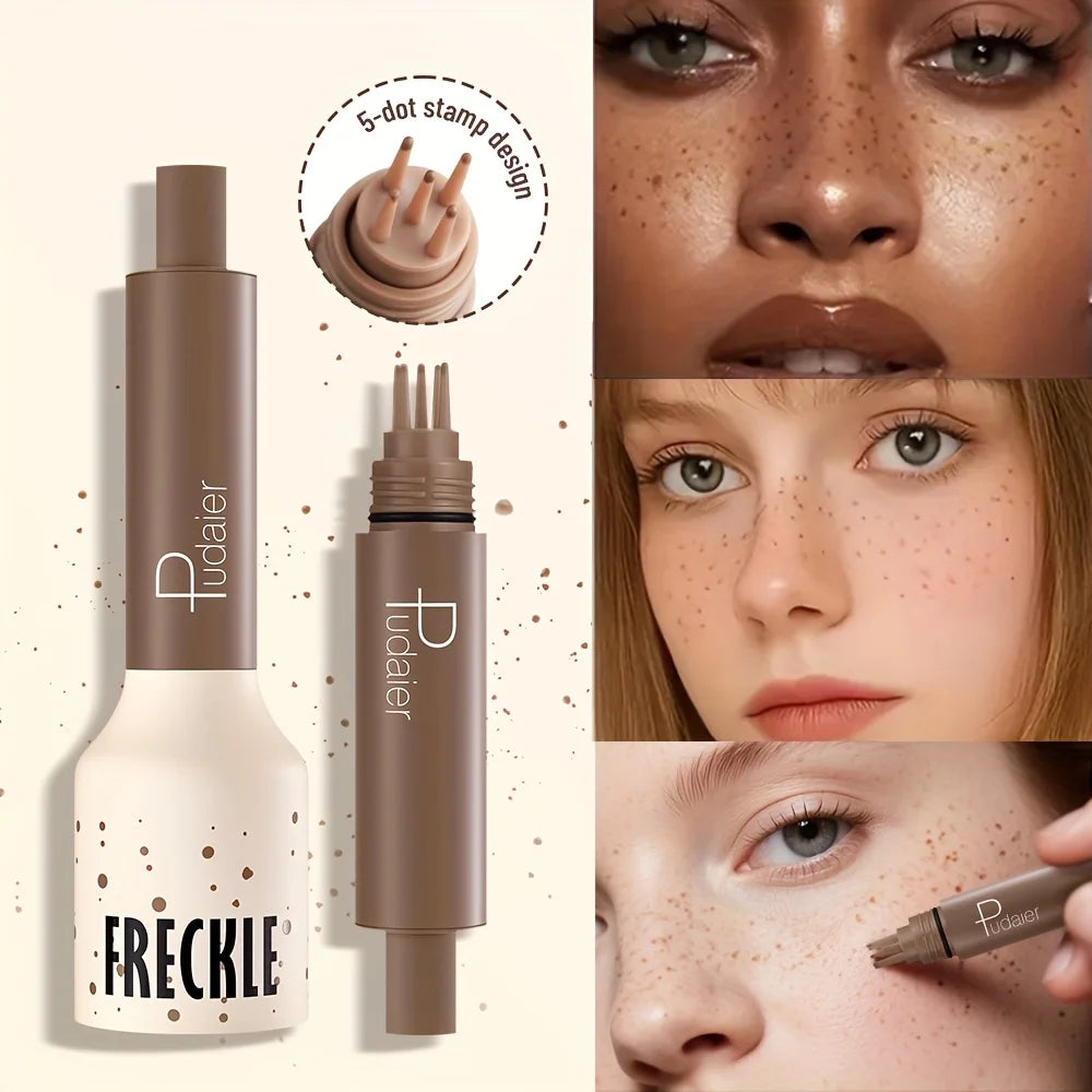 Natural Nude Makeup Fake Freckles Pen Waterproof Long Lasting Light Coverage Freckle Stamp For Women'S