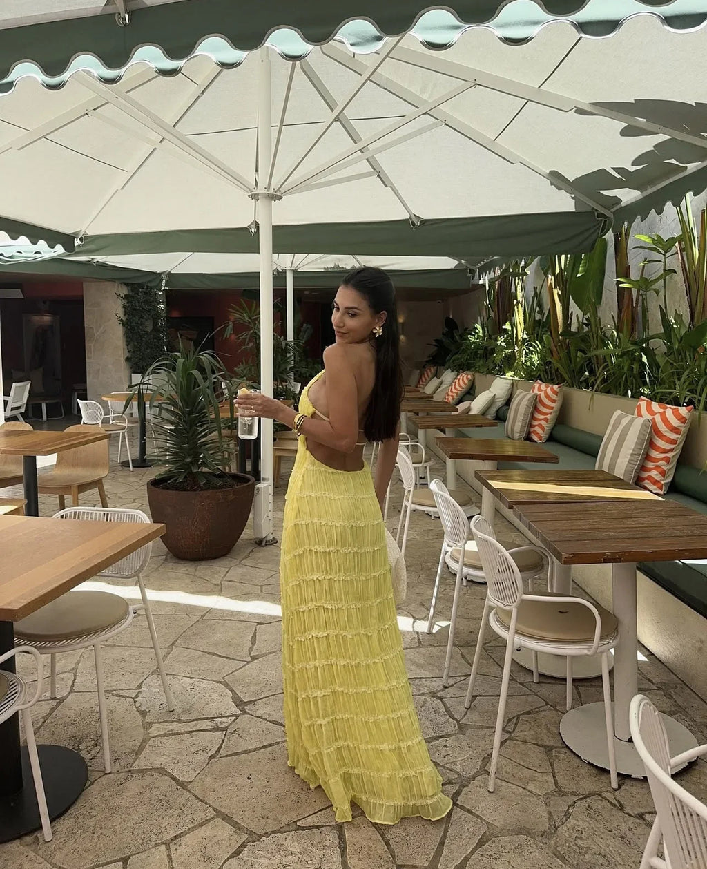 Tossy Spring Fashion Patchwork Long Dress For Women Lace-Up Backless High Waist Solid Holiday Beach Dress Ladies Maxi Dress 2025