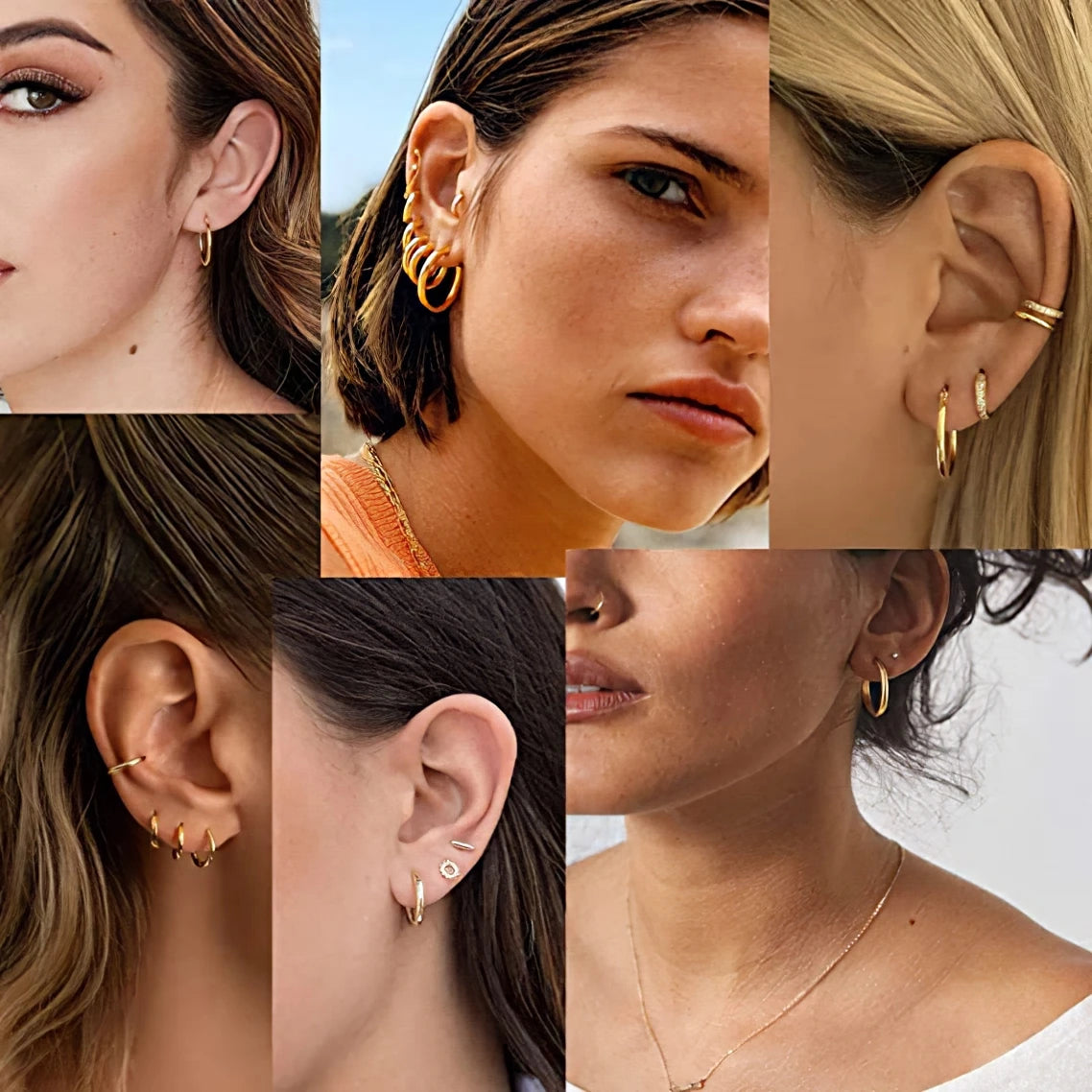 1 Pair Stainless Steel Hoop Earrings Women'S Men Gold Color Small Earrings Girl Jewelry Pendientes Mujer Aretes Cartilage Piercing