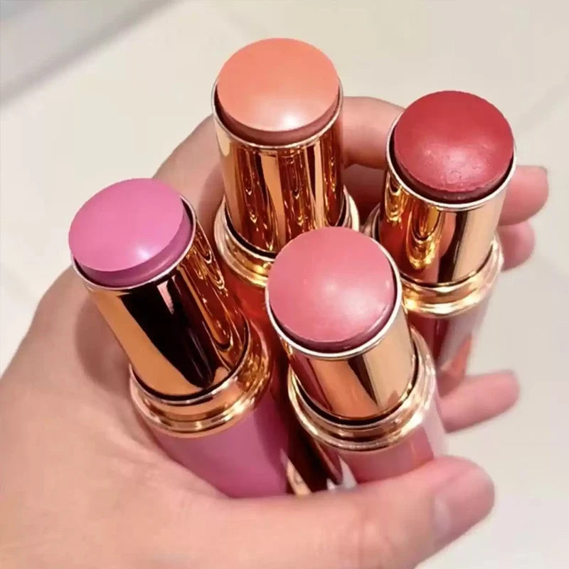 New CT 6 Colors Jelly Blush Stick Multi-use Lip Cheek Tint Soft Glow Hydrating Glowing Natural Low Saturation Pink Purple Blush