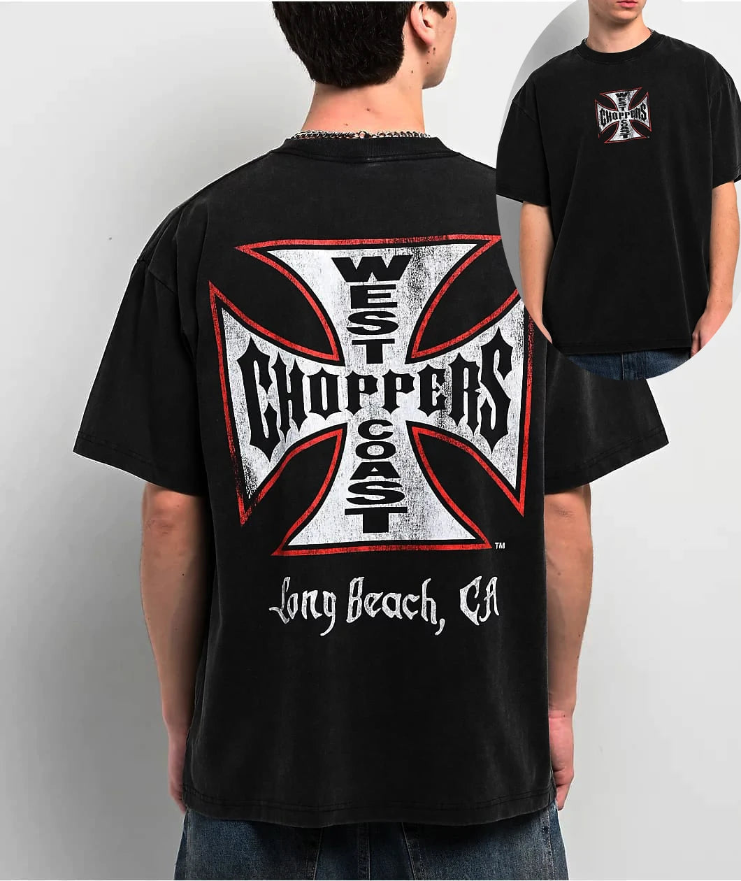 Retro Biker Cross Graphic T Shirt Men Women'S Black Cotton Oversized Short Sleeve Streetwear Casual Motorcycle Style Tee Tops