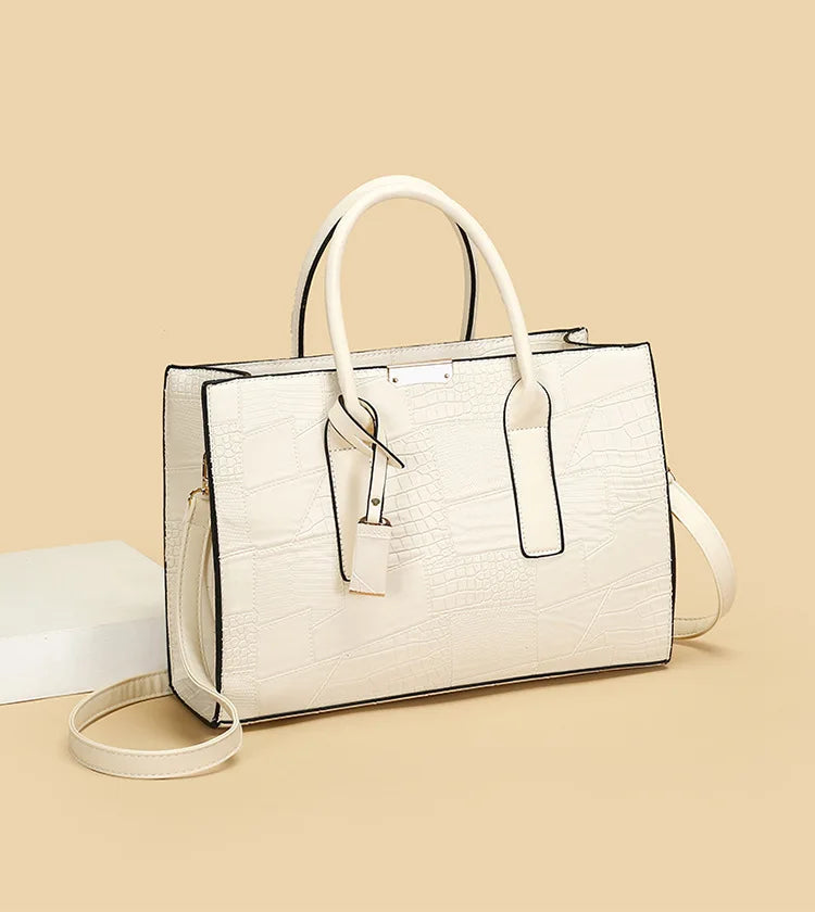 Trendy Lizard Pattern Mother-Daughter Handbag Summer 2025 Vintage Style Women's Tote Shoulder Bag Crossbody Bag Large Size