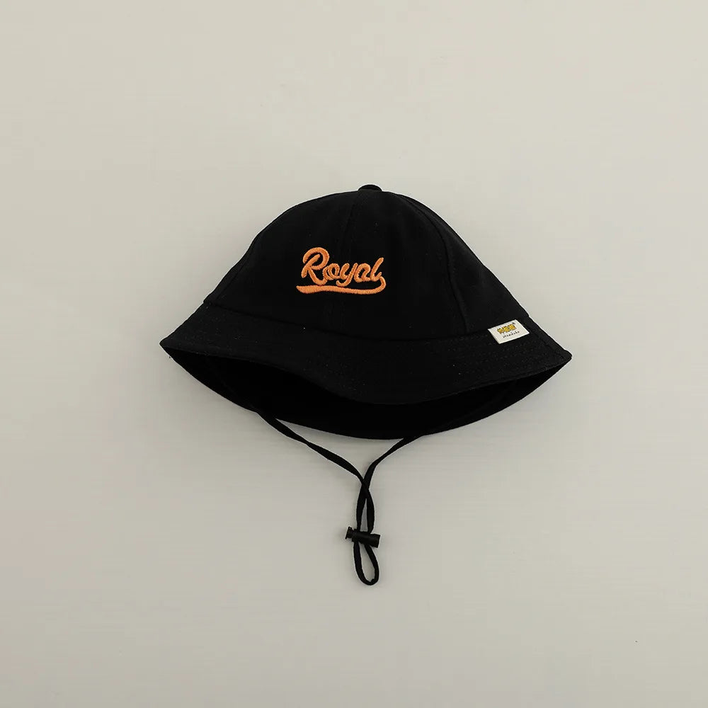 Embroidered Baby Bucket Hat Sun Safe Unisex Beachwear For Toddlers With Letter Design