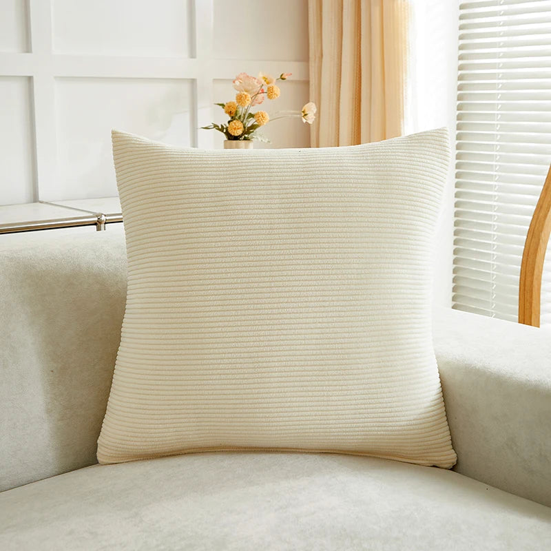 Soft Stripted Jacquard Throw Pillow |Home Decor