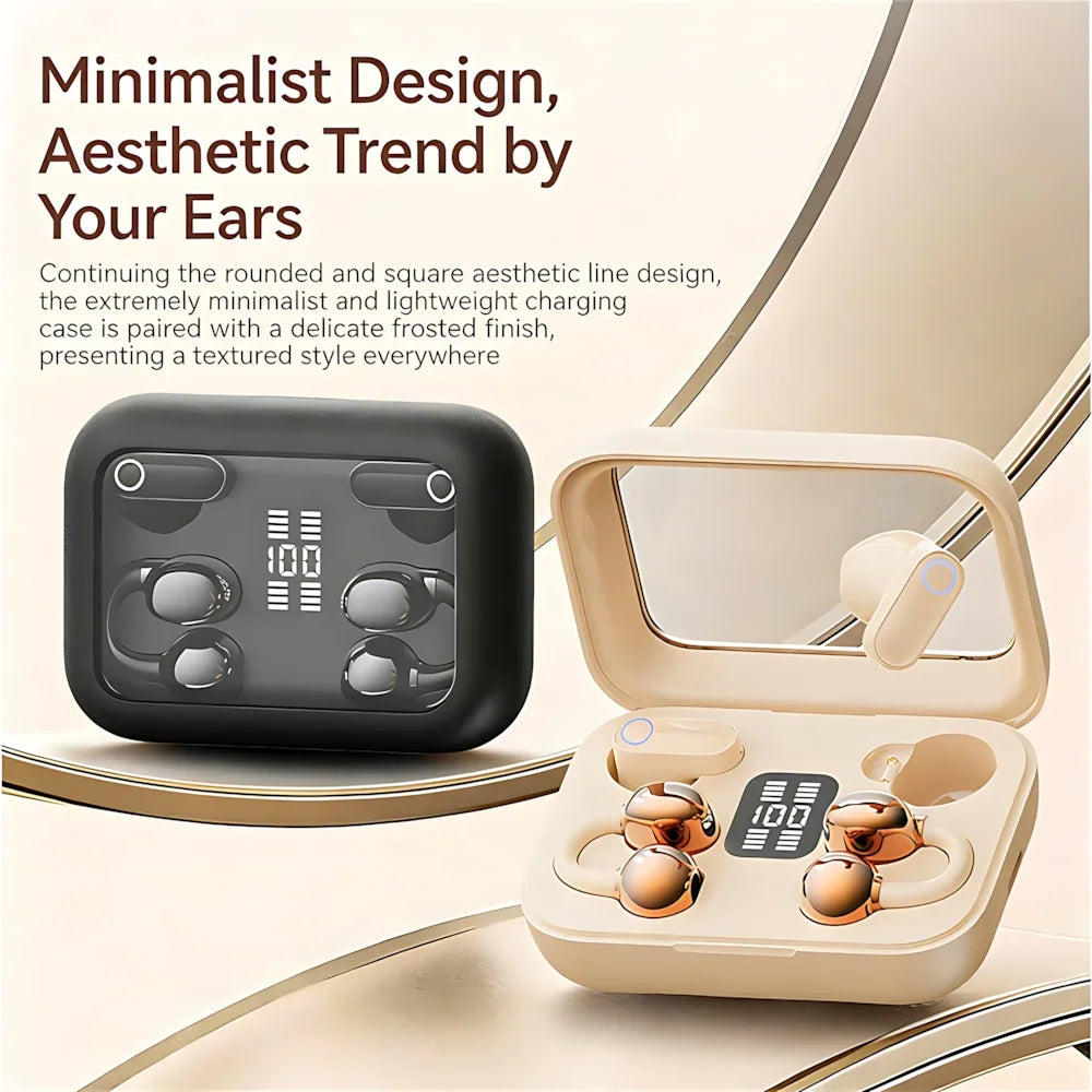 Twin Earphone Open In-ear Type HIFI Bass 2in1 Low-Latency Game Headset High-definition Electric Quantity Digital Display Earplug