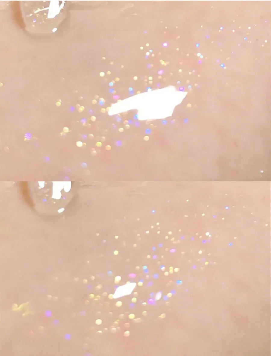 Cotton candy Lip Oil Lip Gloss Moisturizes hydrating water mirror fine shimmering transparent glass toot lips