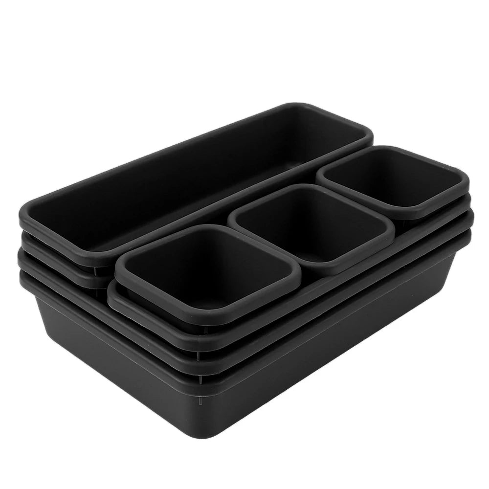Juego de 8 bandejas organizadoras para cocina, baño, joyas, armario, maquillaje, cajones, caja de almacenamiento