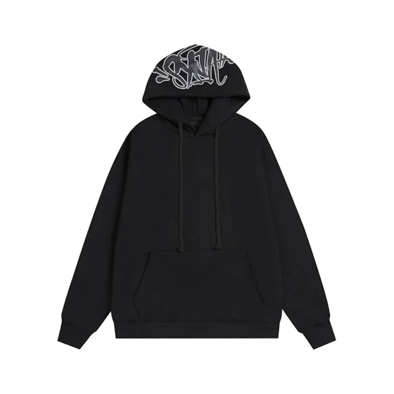 Outdoor Fashion Synaworld American Street Hip Hop Fleece Suit Men's and Women's Trend Casual Hooded Sweater Sports Pants