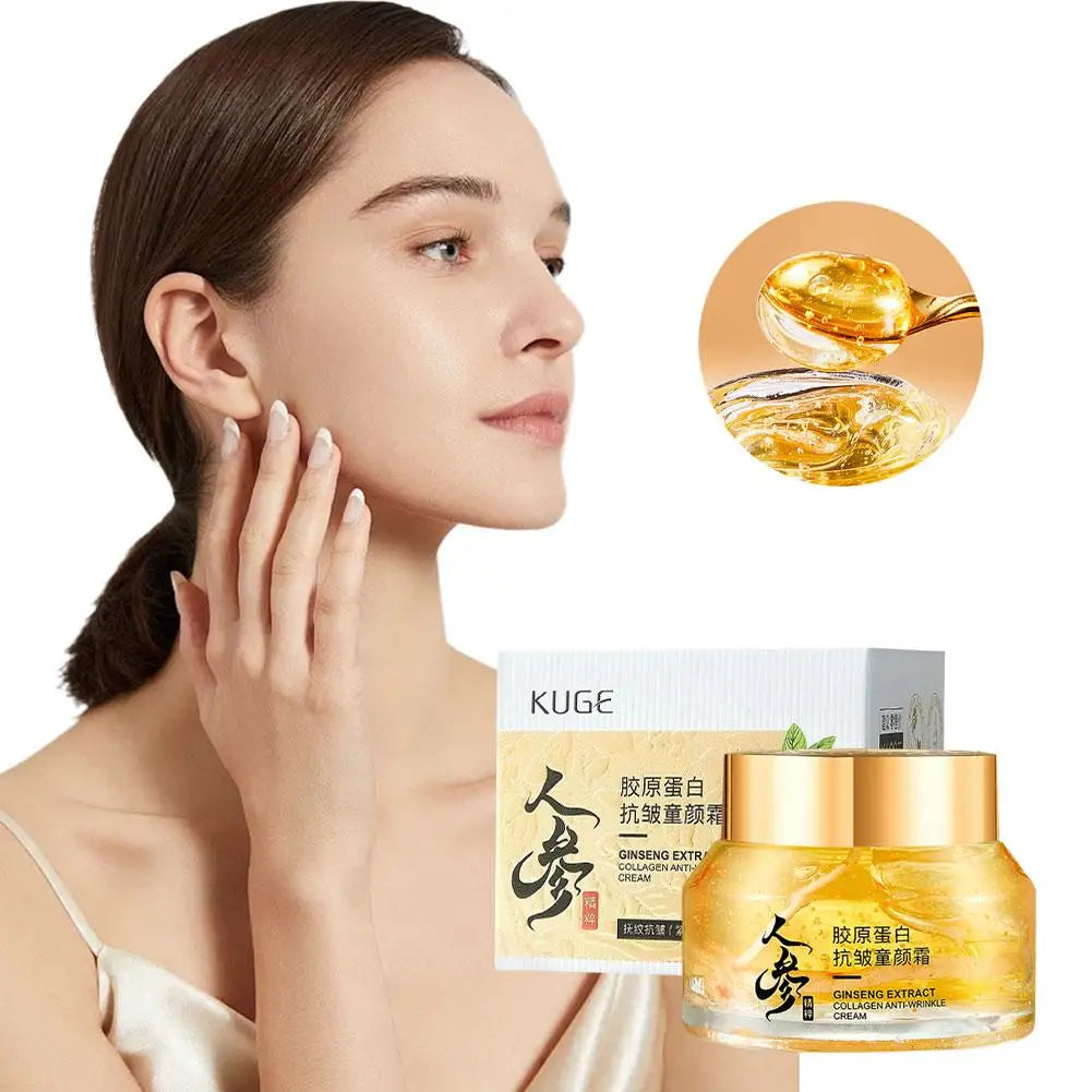 24k Gold Ginseng Face Cream Polypeptide Moisturizing Niacinamide Facial Serum For Skin Care Cream 24k Gold Ginseng Serum