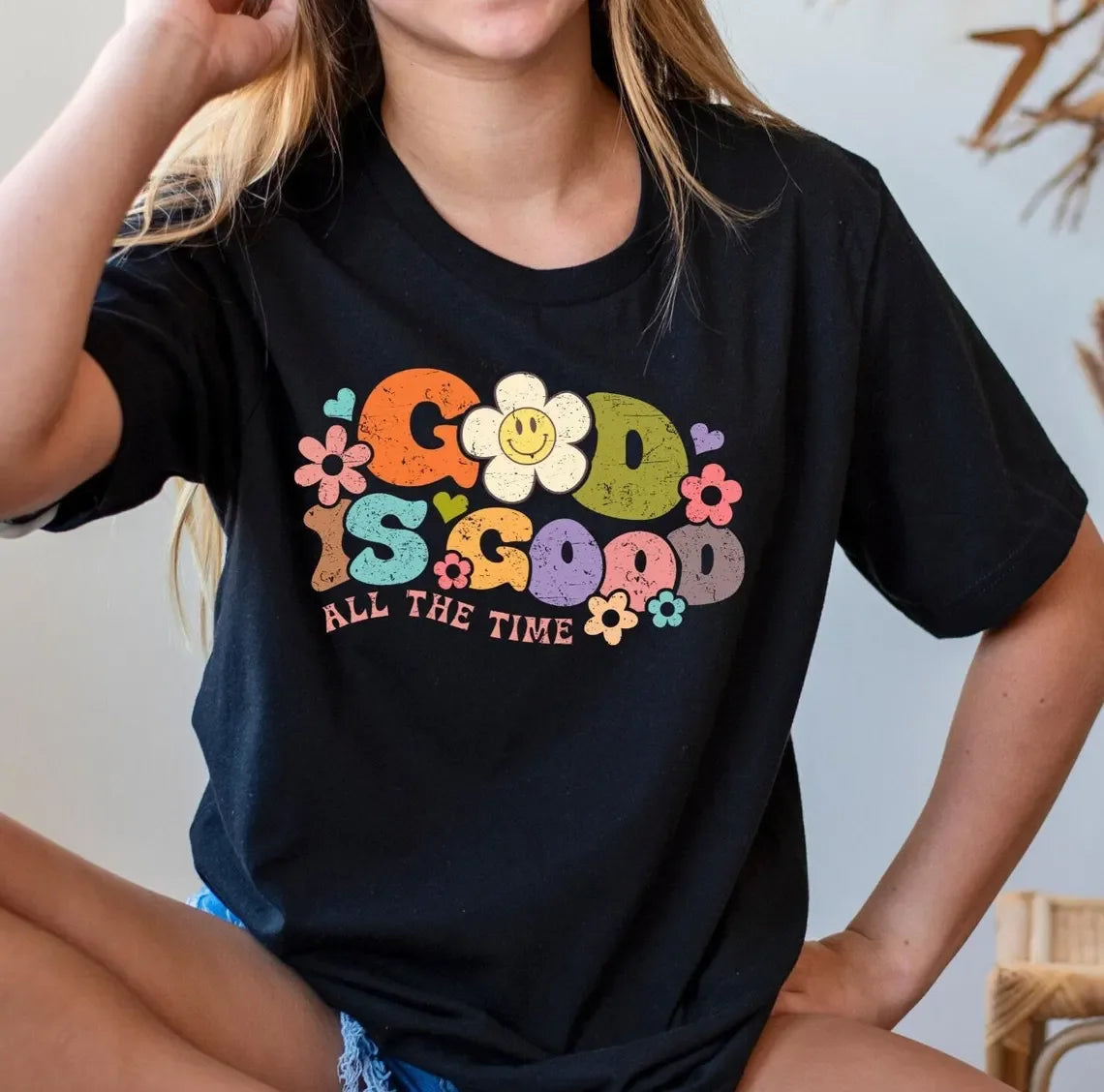 God Is Good Inspirational Bible Verse Graphic T-Shirt