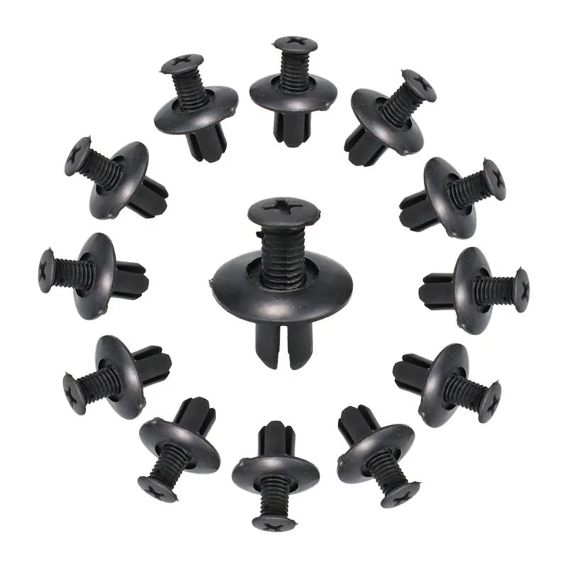 20-100pcs Plastic Rivets Fasteners Screw 8mm Car Bumper Fender Trim Panel Retainer Fasteners Clips Car Accessories