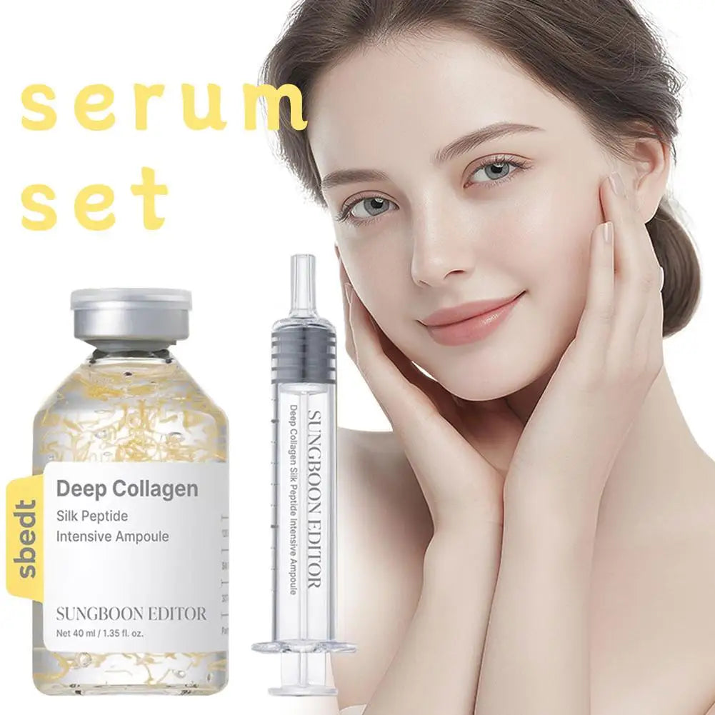 Silk Peptide Intensive Lifting Ampoule Essence Deep Collagen Repair Renewal Firming Moisturizing Glow Serum Korean Skincare