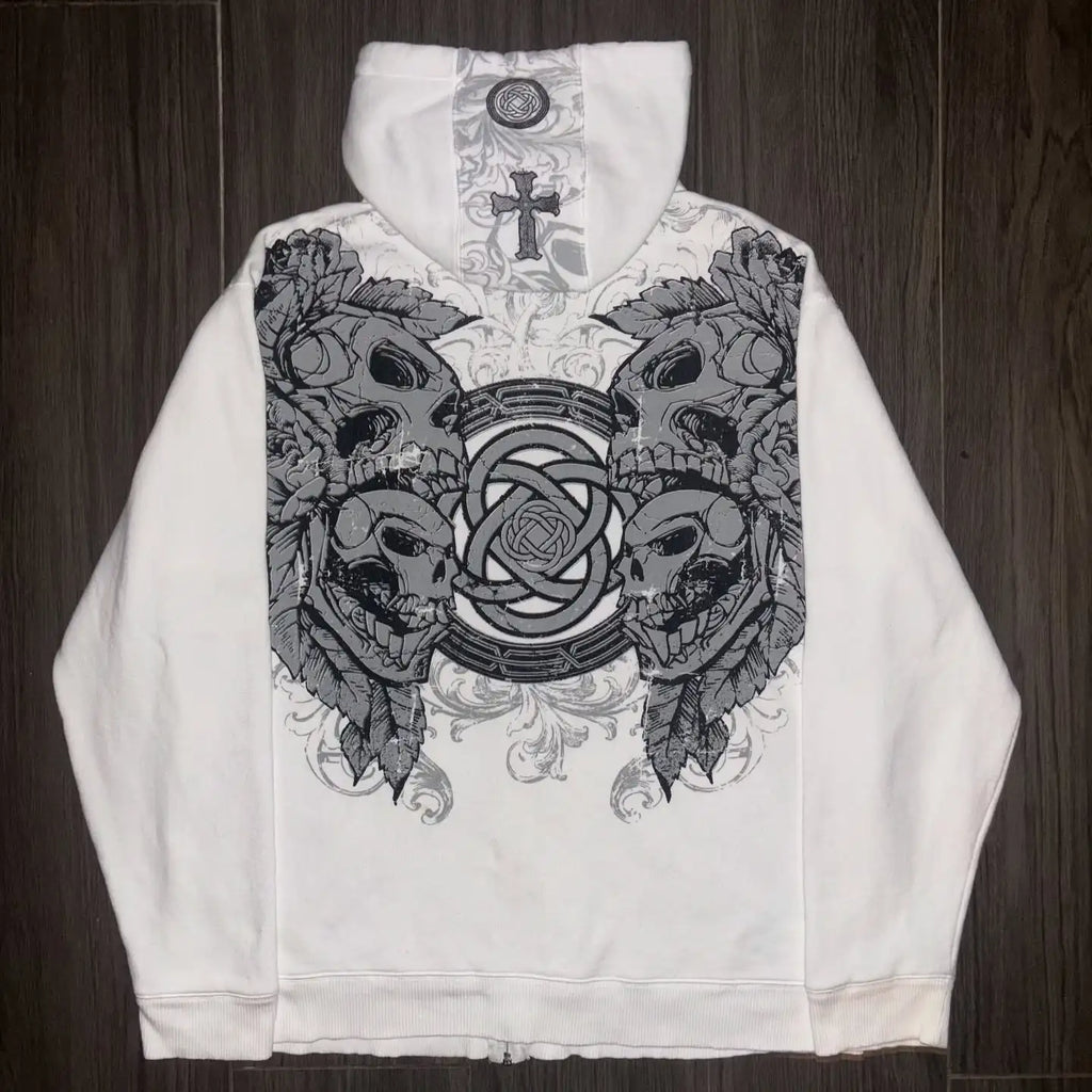 Y2K Retro Hoodie Men Printed Camouflage Pattern Pullover Sweatshirts High Street Hip Hop Streetwear Oversized Unisex Camo Hoodie