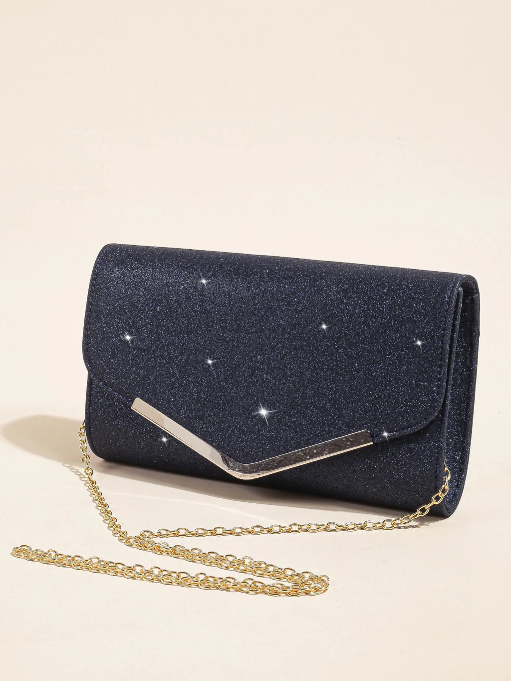 Clutch Purse Evening Bag for Women, Glitter Evening Envelope Handbag With Detachable Chain for Wedding and Party