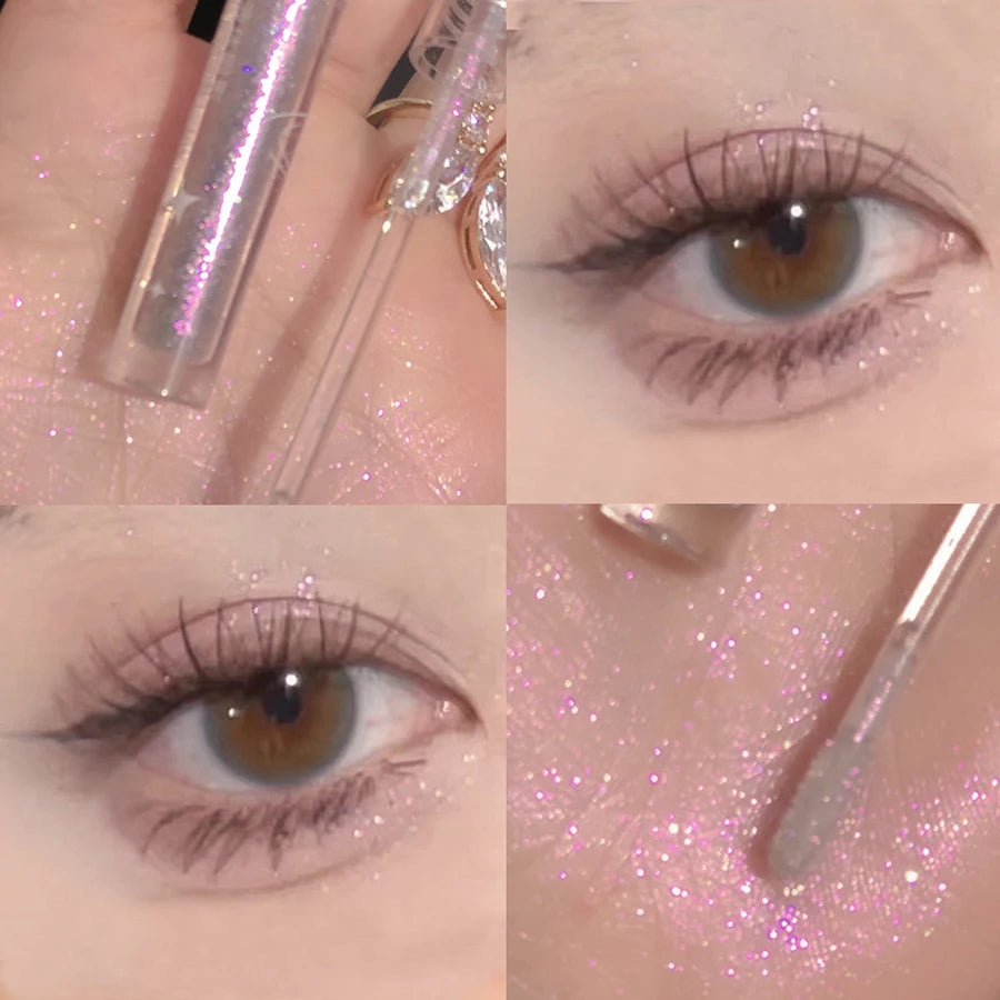 Liquid Eyeshadow High Pigment Waterproof Lasting Not Easy To Fade Pearl Glitter Portable Delicate Women'S'S Eye Makeup