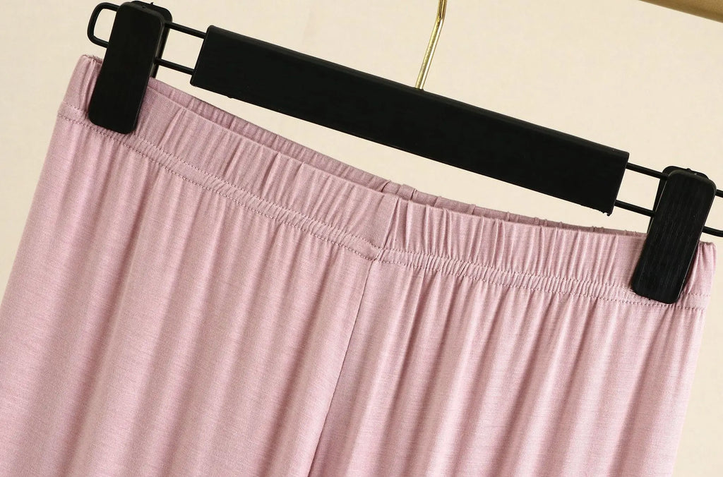 Women's Modal Pajama Pants - Plus Size Elastic Waist Sleep Bottoms