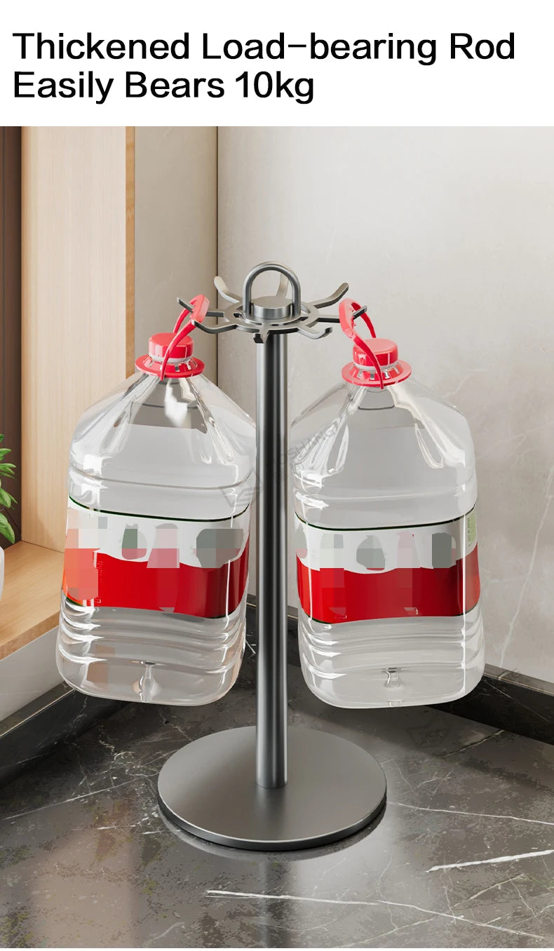 Soporte para utensilios de cocina: colgador de almacenamiento giratorio con 8 ganchos, para organización de encimeras, soporte giratorio para utensilios de cocina