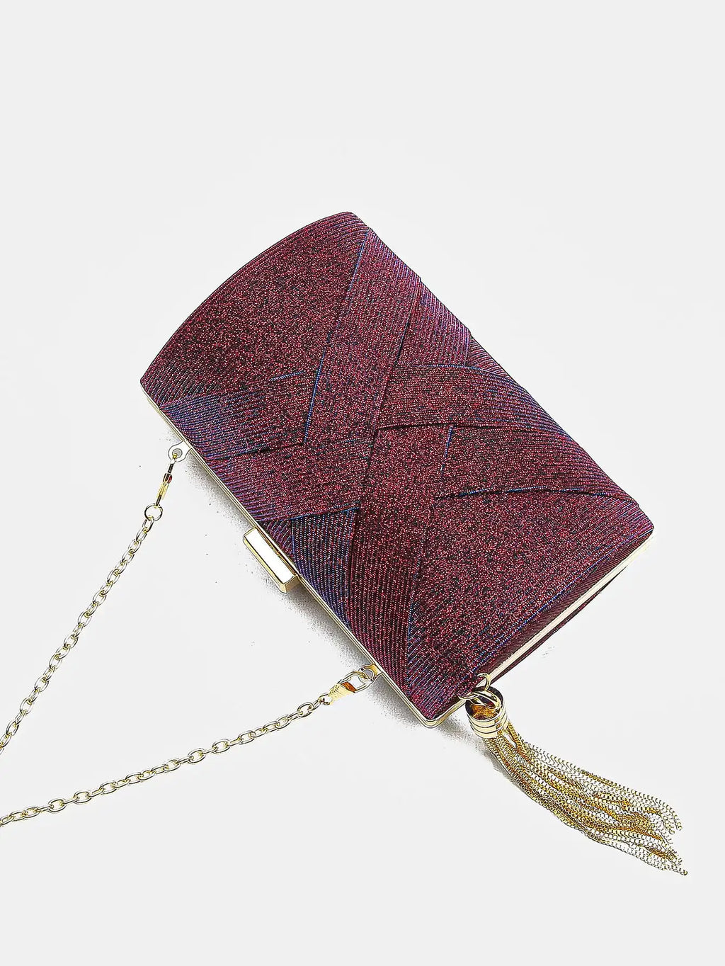 Women Clutch Bag Evening bag Fringed Evening Handbag,Lady Party Wedding Clutch Purse Chain Shoulder Cross Body Bag