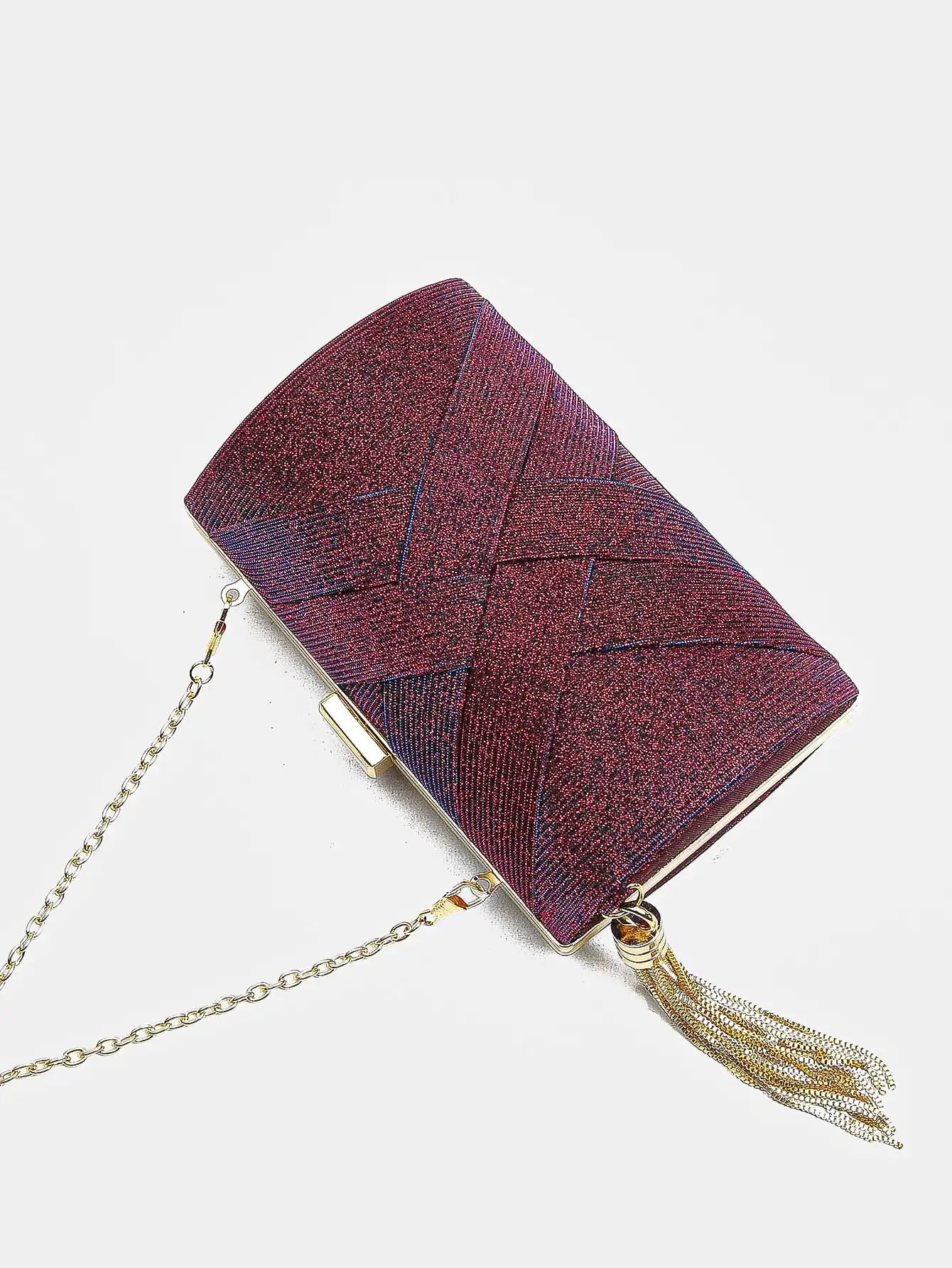 Women Clutch Bag Evening bag Fringed Evening Handbag,Lady Party Wedding Clutch Purse Chain Shoulder Cross Body Bag