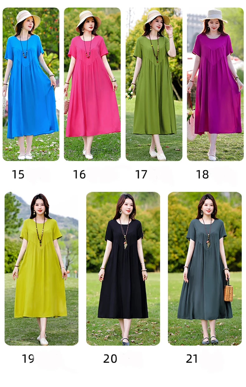 New Print plus size 2026 New Fashion Floral Printed Summer Dress Vestidos Elegant Short Sleeve Slim O-Neck Party Women clothing