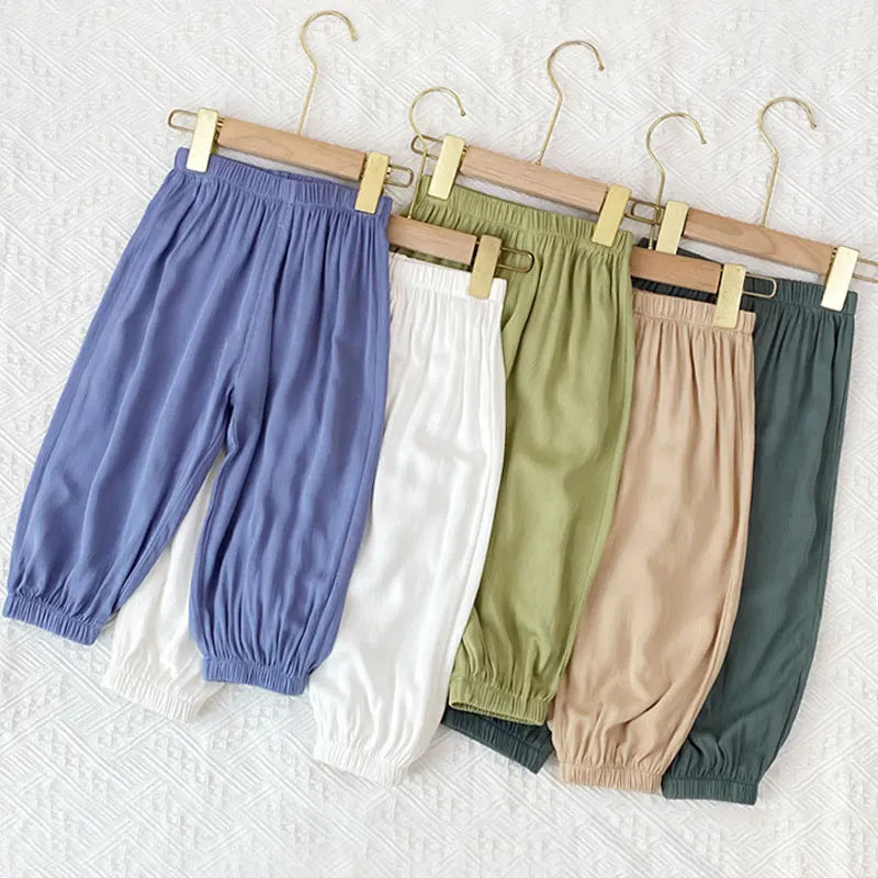 V-TREE Kids Ice Silk Bloomers - Unisex Mosquito-Proof Jogger Pants