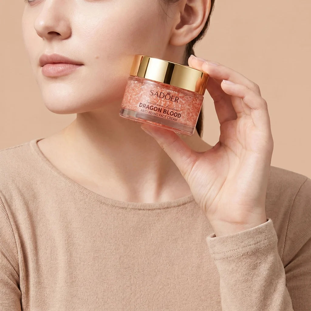 Dragon Blood Face Cream Natural Ganoderma Extract Firming Deep Hydration Fade Fine Lines Radiant Daily Night Facial Care Cream