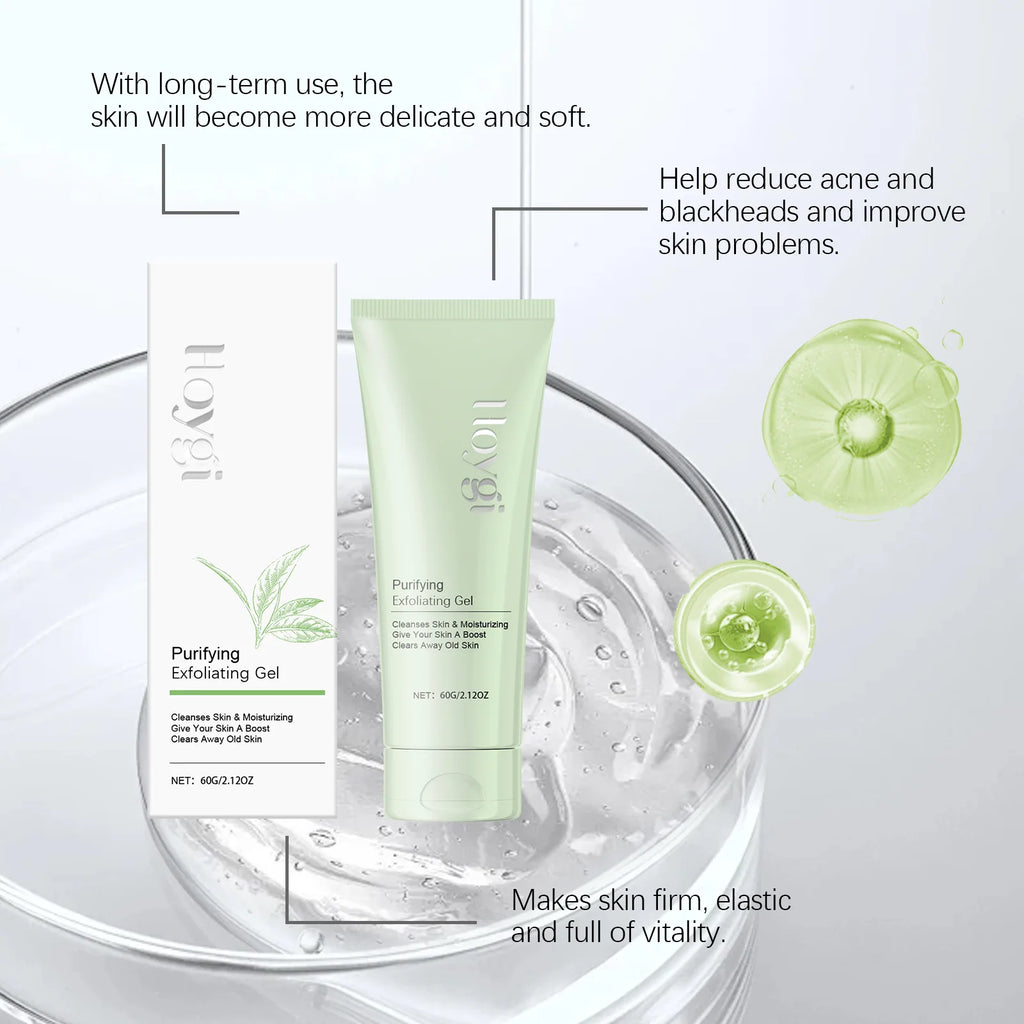 Hoygi Purifying Exfoliating Gel Remove Dead Skin Shrink Pores Oil Control Remove Blackheads Nourishing Face Exfoliating Gel 60g