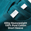 Heavyweight Pure Cotton Short Sleeve T-Shirt Tianqing Color Summer Loose Fit Unisex Basic Sle Comfortable Breathable Casual...
