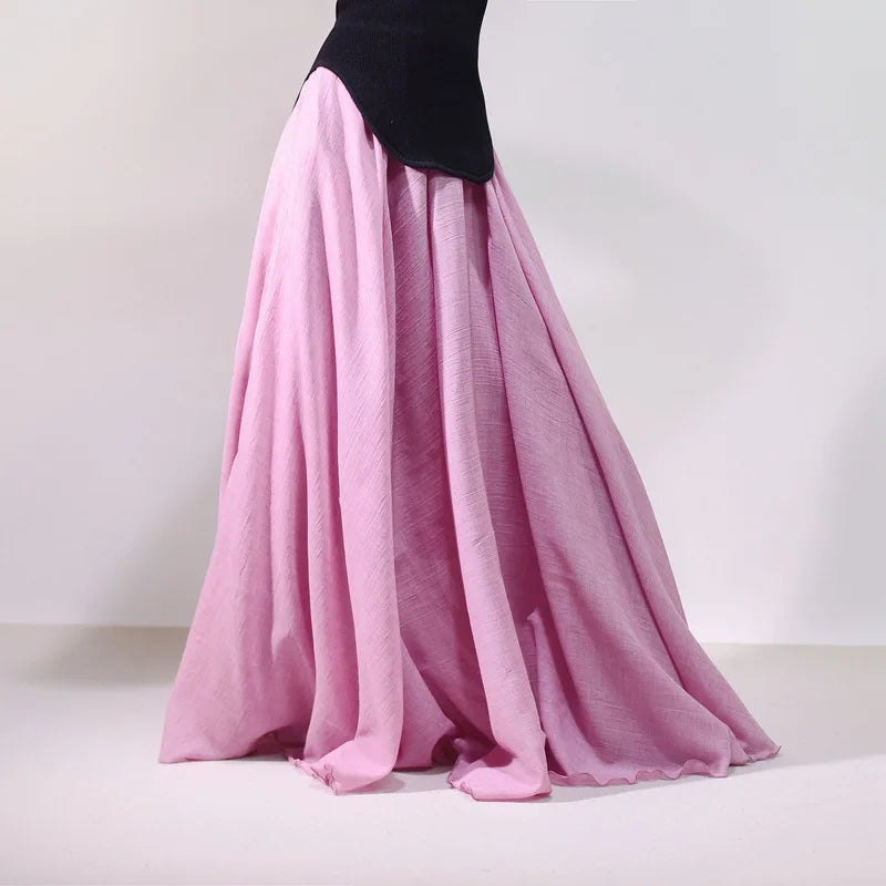 2026 Women Cotton And Linen Long Skirts High Waist Good Quality Women Summer Boho Maxi Skirts Brand Faldas Femme Streetwear