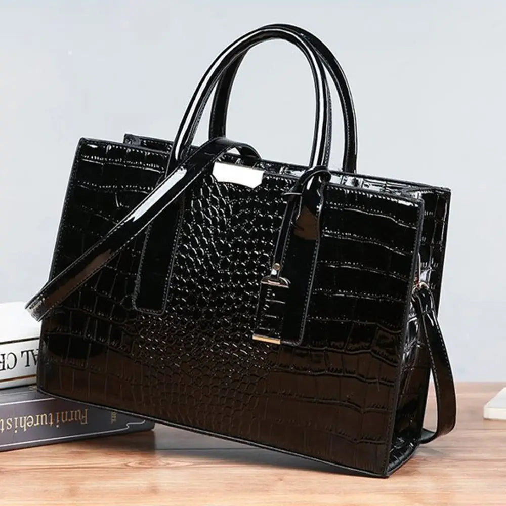 Fashion Crocodile Print Tote Bags Large Capacity Luxury Designer Crossbody Bags Adjustable Strap Single Shoulder Bag Gift