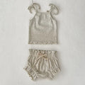 2026 New Summer 0-24M Toddler Baby Girl Clothes Suit Infant Baby Girls Clothing Set Sleeveless Solid Color Vest+Pp Shorts