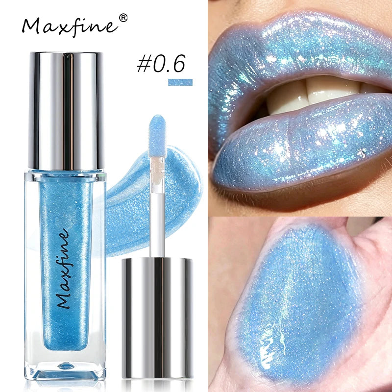 Shimmer Glitter Lip Gloss Transparent Diamond Sparkle Hydrating