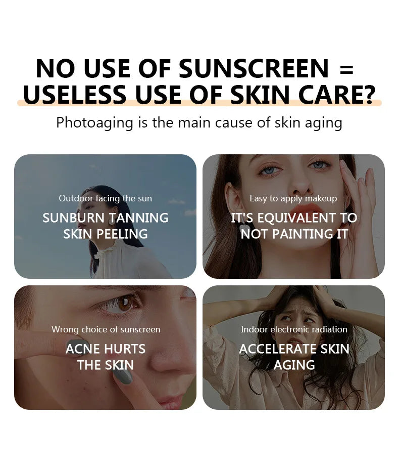 Facial Body Sunscreen Oil Spray Whitening Sun Cream Sunblock Skin Protective Cream Anti-Aging Oil-control Moisturizing SPF50+